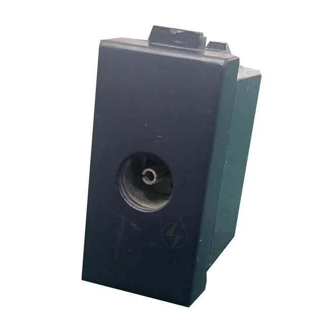 STIEL SERIE ALPHA Coaxial TV socket 9.5mm black | ST 077122N | بريز تلفزيون