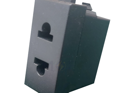 STIEL SERIE ALPHA Euro American Socket/ Prise 2P black 16A | ST 077025N | بريز امريكي اوروبي
