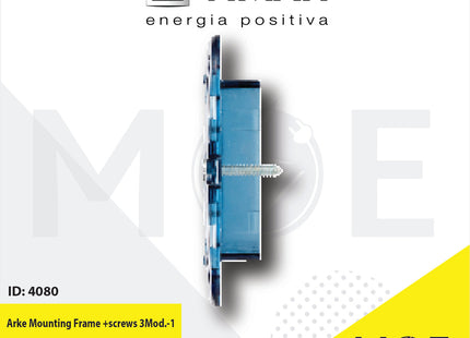 Vimar Arke Mounting Frame +screws 3module | 19613 | شاسي مثلثة