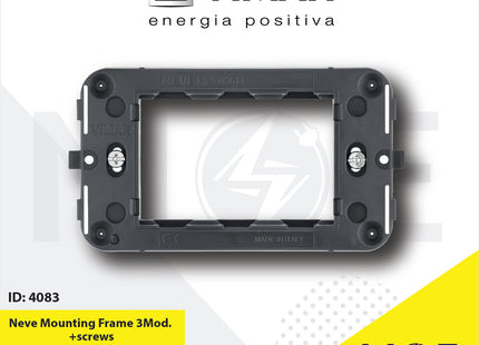 Vimar Neve Mounting Frame 3module +screws | 09613 | شاسي مثلثة