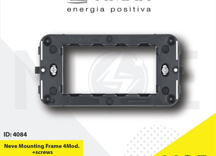 Vimar Neve Mounting Frame 4module +screws | 09614 | شاسي مربعة