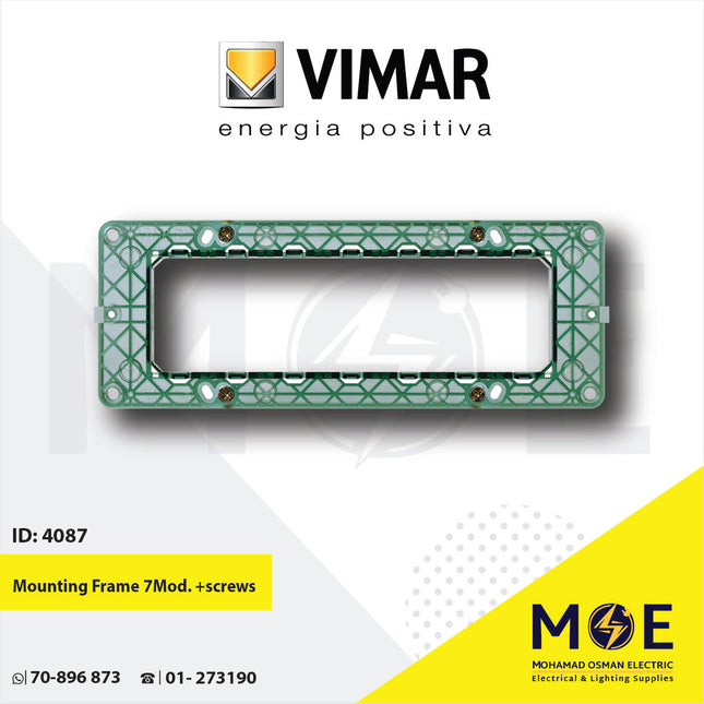 Vimar Plana Mounting Frame 7module +screws | 14617 | شاسي مسبعة