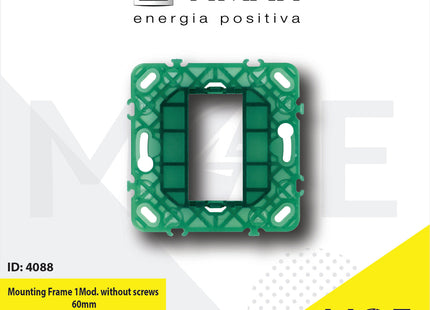 Vimar Plana Mounting Frame 1module without screws 60mm | 14600 | شاسي علبة فتحة