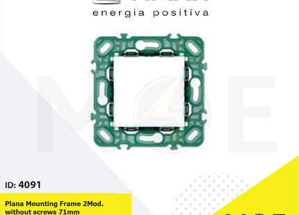 Vimar Plana Mounting Frame 2module without screws 71mm | 14603 | شاسي مجوزة