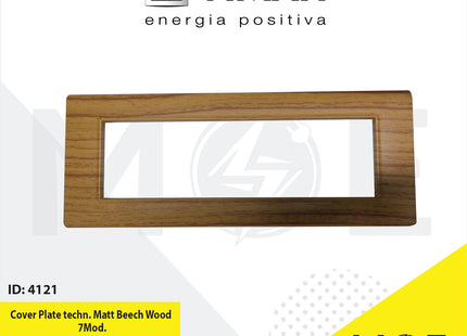 Vimar Plana Cover Plate technopolymer Matt Beech Wood 7module | E14657.08CP163M | بلاك بلاستيك زان ناشف