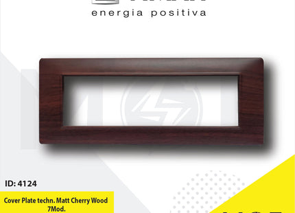 Vimar Plana Cover Plate technopolymer Matt Cherry Wood 7module | E14657.06CP185M | بلاك بلاستيك كرز ناشف