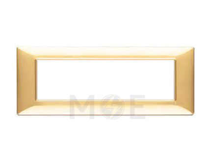 Vimar Plana Cover Plate technopolymer Matt Gold 7module | E14657.04L07 | بلاك بلاستيك ذهبي ناشف