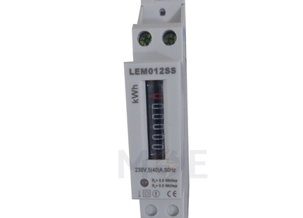 Orient Single Phase Energy Meter KwH 230V AC 50Hz 40A 1module | KwH 1P 1M LEM012SS | عداد كيلو وات سكة دولاب واحد فاز