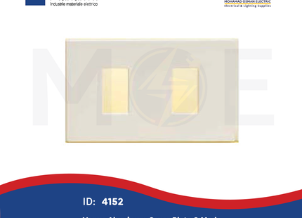 Marlanvil Venus Aluminum Cover Plate 2module | 1372.O | بلاك المنيوم مجوز