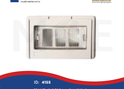 Marlanvil IP44 Flush Grid Cover Gray 3module | 1733.G | غطاء مطري رمادي مثلث