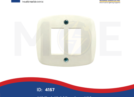 Marlanvil C65 Flush 2P Gridless Cover White | 1822.2F | بلاك بلاستيك على علبه خمسة و خمسين مجوز