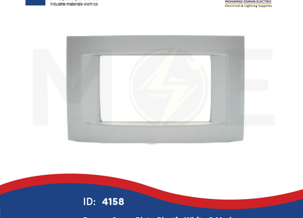 Marlanvil Domus Cover Plate Plastic White 3module | 7743.T.B | بلاك بلاستيك مثلث ابيض