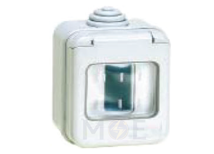 Marlanvil IP44 Surface Mounting Box Enclosure Gray 3module | 1503.G | بوات ظاهر مطري رمادي