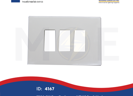 Marlanvil IP30 Surface Mounting Box Enclosure Off White 3module | 1423 | بوات ظاهر ابيض