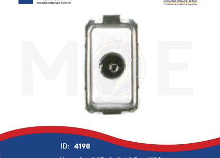 Marlanvil Venus Coaxial TV Socket 9.5mm White | 7058 | بريز تلفزيون