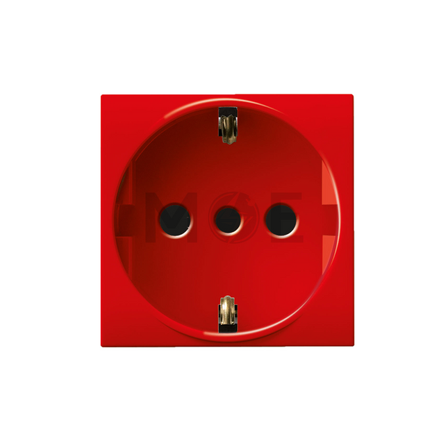Marlanvil Onda Shuttered Socket Sicury Outlet Red 2P+E 16A | 7748.D.R