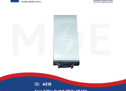 Marlanvil Aqua 2Way Switch White 1P 16A | 7601.6 | مفتاح دركسيون ابيض