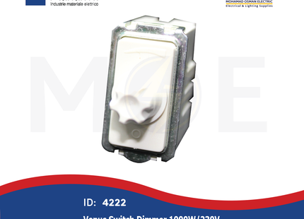 Marlanvil Venus Switch Dimmer 1000W/230V 1module | 7077.L | ديمر