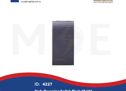 Marlanvil Onda Reversing Switch Black 1P 10A | 7703.7 | مفتاح تربل دركسيون اسود