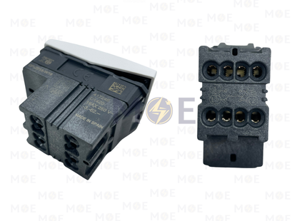 Schneider Unica 1Way Screwless Switch White 16A 2P 1module 0-1 | MGU316218 | مفتاح مفرد خطين ابيض