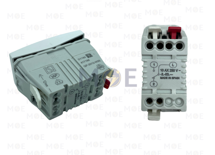 Schneider Unica 2Way Screwless Switch White 10A 1P 1module | MGU310318 | مفتاح دركسيون ابيض