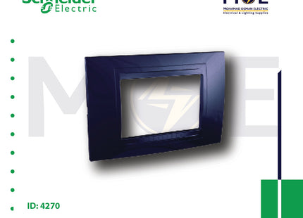 Schneider Unica Allegro Cover Plate Indigo Blue 3module | 022MGU410342 | بلاك بلاستيك ازرق نيلي