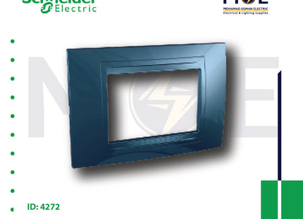 Schneider Unica Allegro Cover Plate Glacier Blue 3module | 022MGU410354 | بلاك بلاستيك ازرق جليدي