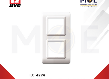 Ave SPA Vera 44 Moulded Cover Plate White 2+2module | 44P34B | بلاك بلاستيك ابيض