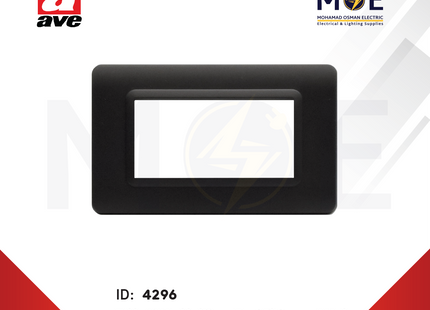 Ave SPA Tekla 44 Moulded Cover Front Plate Gray 4module | 44PY04GTK | بلاك بلاستيك رمادي