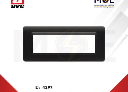 Ave SPA Tekla 44 Moulded Cover Front Plate Gray 7module | 44PY07GTK | بلاك بلاستيك رمادي