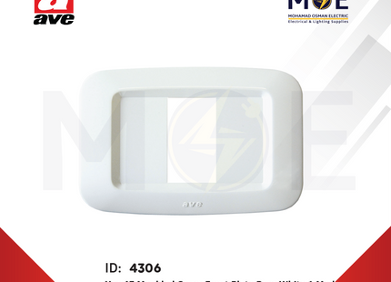 Ave SPA Yes 45 Moulded Cover Front Plate Pure White 1module | 45PY01BB | بلاك بلاستيك ابيض