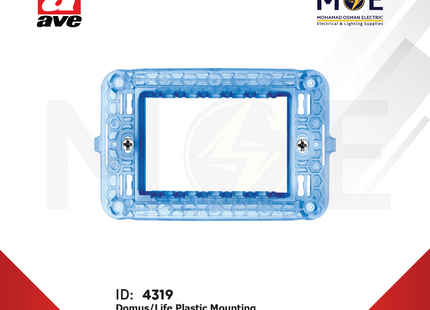 Ave SPA Domus/ Life Plastic Mounting Frame +Screws 3module | 44A03 | شاسي مثلثة