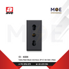 Ave SPA/ Tekla Italian Standard Socket Outlet Matt Black 4.8/ 4Mm 2P+E 10/ 16A 1module | 445006/ 15TS