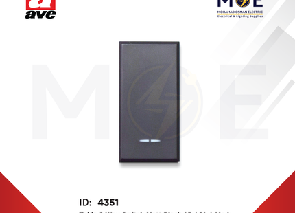 Ave SPA/Tekla 2Way Switch Matt Black 1P 16A 1module | 445002 | مفتاح مفرد اسود ناشف