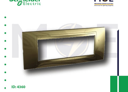 Schneider Unica Allegro Cover Plate Bronze 6module | 022MGU410613 | بلاك بلاستيك برونز