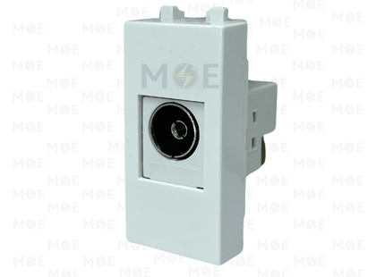 Meta Coaxial TV Socket Female 40/862Mhz 1module White | 43B091 | بريز تلفزيون