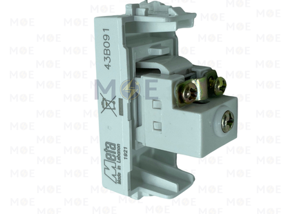 Meta Coaxial TV Socket Female 40/862Mhz 1module White | 43B091 | بريز تلفزيون
