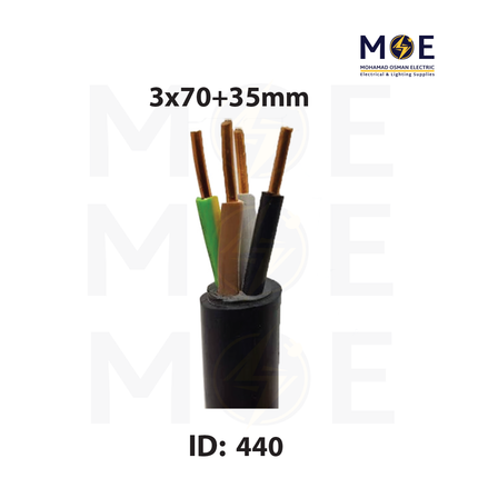 Liban Cables Power Cable Multi Core 600/1000V Black+N | NYY 3x70+35mm