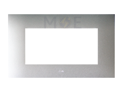 Meta Cover Plate Siver Matt 4module | 43BP04AO | بلاك بلاستيك فضي مات