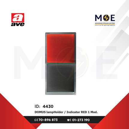 AVE SPA/ DOMUS Black Indicator Red 1Module | 442037RS