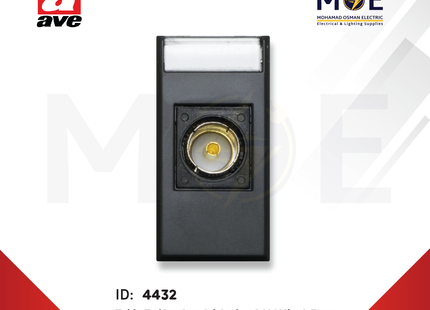 Ave SPA Tekla TV-Sat Coaxial Socket 2400Mhz 9.5mm | 445096IF | بريز تلفزيون اسود ناشف