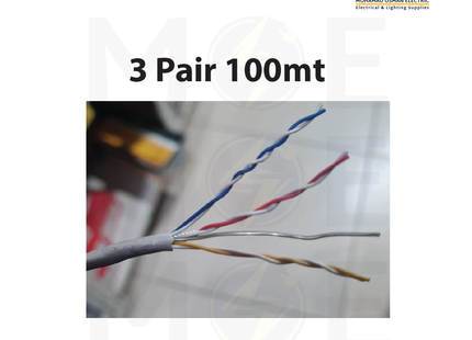 Liban Cables Indoor Telephone Cable 3 Pair 100mt | LIBTEL 3x2x0.5mm | كابل تلفون مبروم