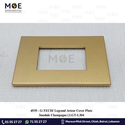 G-TECH/ Legrand Arteor Cover Plate 3module Champagne | LGT-L304