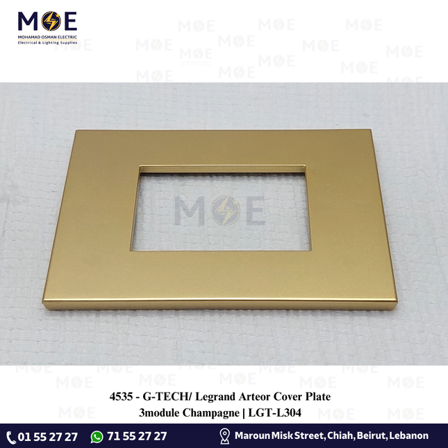 G-TECH/ Legrand Arteor Cover Plate 3module Champagne | LGT-L304