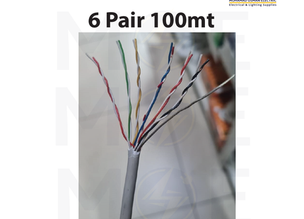 Liban Cables Indoor Telephone Cable 6 Pair 100mt | LIBTEL 6x2x0.5mm | كابل تلفون مبروم