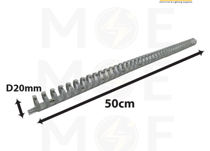 Arnocanali Vk-Flexible wiring Duct with adhesive D20 | 20mmx50cm V20R | مسطرة مجراية مخرمة للكابلات للتابلو