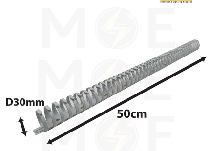 Arnocanali Vk-Flexible wiring Duct with adhesive D30 | 30mmx50cm V30R | مسطرة مجراية مخرمة للكابلات للتابلو