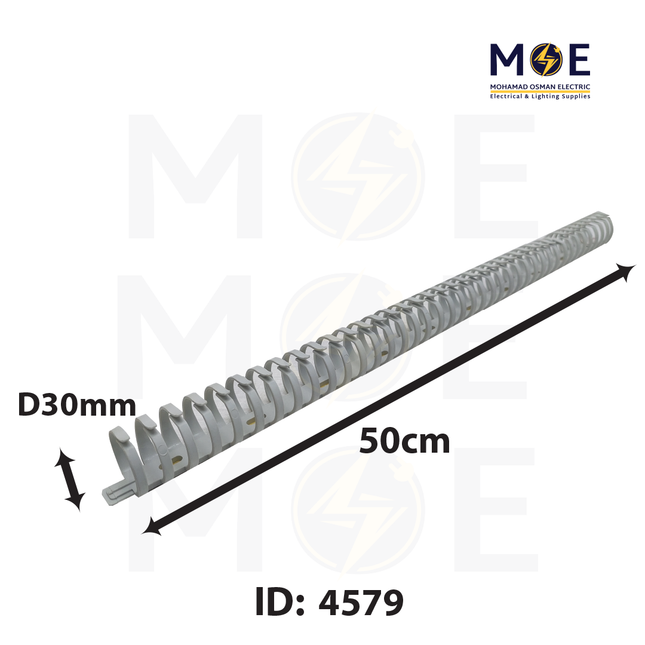 Arnocanali Vk-Flexible wiring Duct with adhesive D30 | 30mmx50cm V30R | مسطرة مجراية مخرمة للكابلات للتابلو