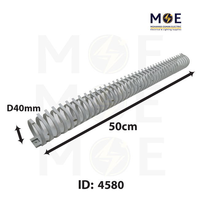 Arnocanali Vk-Flexible wiring Duct with adhesive D40 | 40mmx50cm V40R | مسطرة مجراية مخرمة للكابلات للتابلو