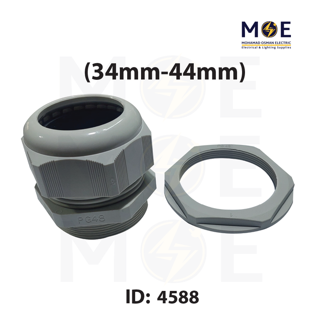 Arnocanali Cable Gland IP68 PG48 ( 34mm - 44mm ) With Sealing Ring & Anti - Vibratein System | 350P4801 | برس اتوب للكابل